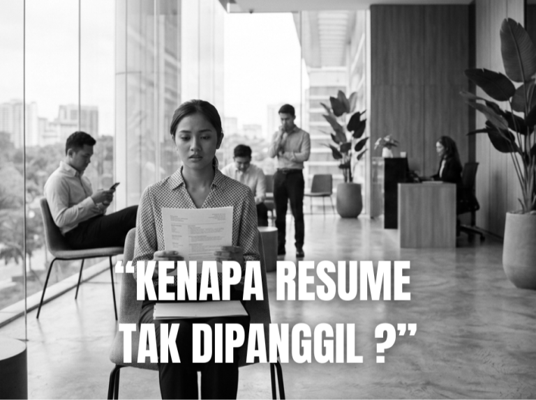 calon temuduga kerja menunggu sambil memegang resume di pejabat